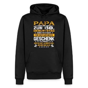 Zum 68. Geburtstag lustiges Bier Spruch - Männer Premium Bio Hoodie - Schwarz - Vorne - Nico (187cm)