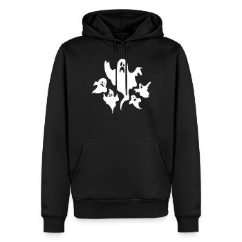 Gespenst Halloween Lustige Halloween Gespenster - Männer Premium Bio Hoodie - Schwarz - Vorne - Nico (187cm)
