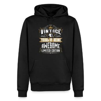 41 Years Of Being Awesome 41 Geburtstag 41 Jahre - Männer Premium Bio Hoodie - Schwarz - Vorne - Nico (187cm)