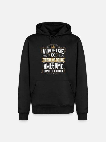 61 år med at være fantastisk 61 fødselsdag 61 år - Herre Premium økologisk hoodie - sort