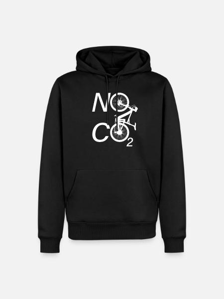 No CO2 Fahrrad Klimawandel MTB Mountainbike E-Bike - Männer Premium Bio Hoodie - Schwarz