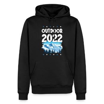 Outdoor 2022 - Men’s Premium Organic Hoodie - black - Front - Nico (187cm)