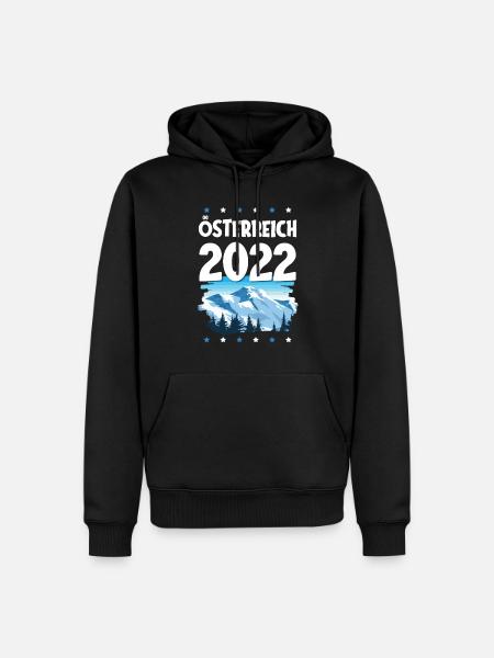 Autriche 2022 - Sweat à capuche Premium bio Homme - noir