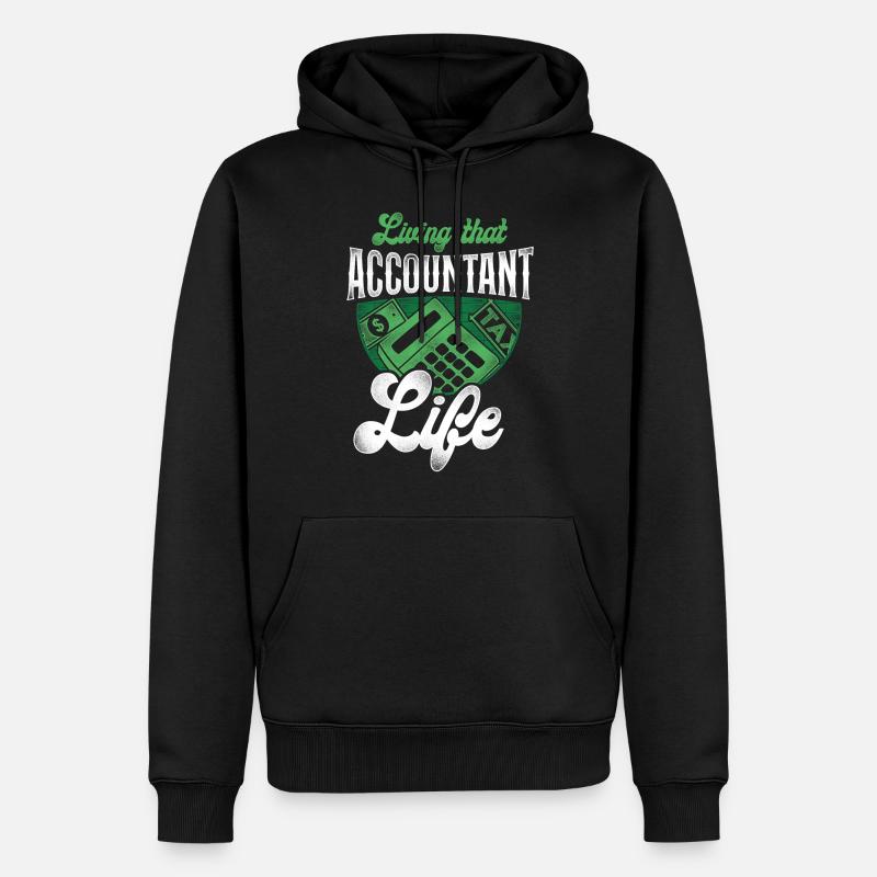 Comptable Teneur de livres Comptabilité - Sweat à capuche Premium bio Homme - noir