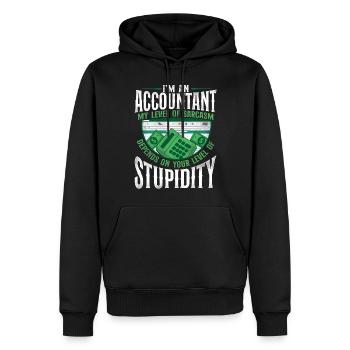 Accountant Bookkeeper Accounting - Männer Premium Bio Hoodie - Schwarz - Vorne - Nico (187cm)