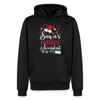 Comptable Comptable Comptable Comptabilité - Sweat à capuche Premium bio Homme - noir - Devant - Nico (187cm)
