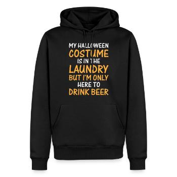 Mon costume d’Halloween est dans la lessive, le ic - Sweat à capuche Premium bio Homme - noir - Devant - Nico (187cm)