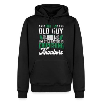 Comptable Comptable Comptable Comptabilité - Sweat à capuche Premium bio Homme - noir - Devant - Nico (187cm)