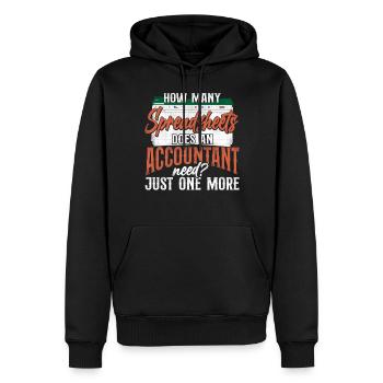 Comptable Comptable Comptable Comptabilité - Sweat à capuche Premium bio Homme - noir - Devant - Nico (187cm)