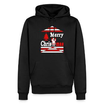 Merry Christmas - Men’s Premium Organic Hoodie - black - Front - Nico (187cm)