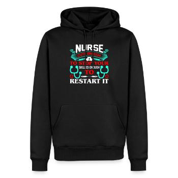 Krankenschwester - Männer Premium Bio Hoodie - Schwarz - Vorne - Nico (187cm)
