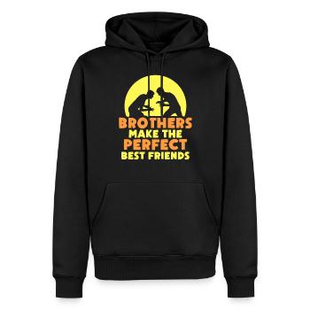 Brüder Sind Die Perfekten Besten Freunde Freund - Männer Premium Bio Hoodie - Schwarz - Vorne - Nico (187cm)