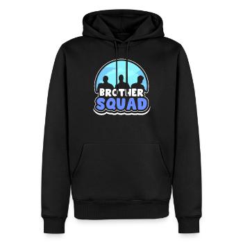 Frère Équipe Ami Frères Amitié - Sweat à capuche Premium bio Homme - noir - Devant - Nico (187cm)