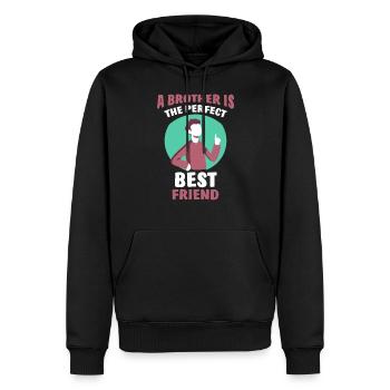 Ein Bruder Ist Der Perfekte Beste Freund Brüder - Männer Premium Bio Hoodie - Schwarz - Vorne - Nico (187cm)
