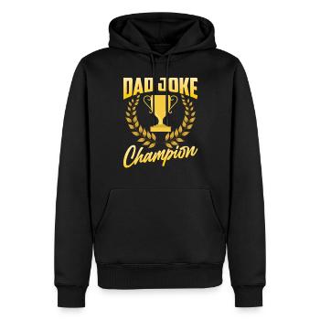 Papa Blague Papa Blagues Père - Sweat à capuche Premium bio Homme - noir - Devant - Nico (187cm)