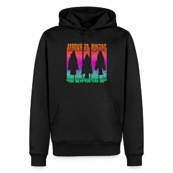 Arrowhead Hunting - Men’s Premium Organic Hoodie - black - Front - Nico (187cm)