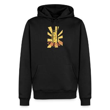 Jésus-Christ Fromage Église Christianisme Religion - Sweat à capuche Premium bio Homme - noir - Devant - Nico (187cm)