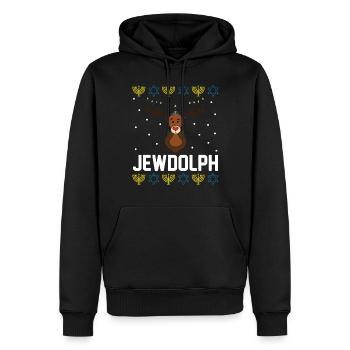 Hanukkah Jewish Ugly Christmas Menorah Cellphone - Männer Premium Bio Hoodie - Schwarz - Vorne - Nico (187cm)