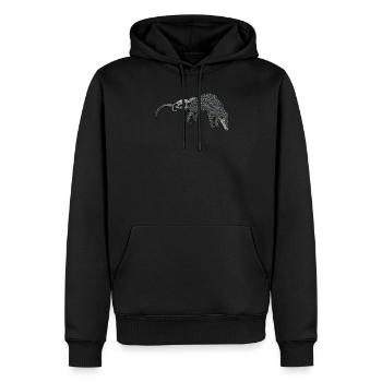 Schuppentier Pangolin Schuppen bedrohtes Tier - Männer Premium Bio Hoodie - Schwarz - Vorne - Nico (187cm)