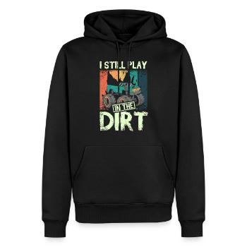 Je joue toujours dans le camion Monster dirt - Sweat à capuche Premium bio Homme - noir - Devant - Nico (187cm)