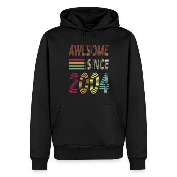 Génial depuis 2004 - Sweat à capuche Premium bio Homme - noir - Devant - Nico (187cm)