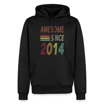 Génial depuis 2014 - Sweat à capuche Premium bio Homme - noir - Devant - Nico (187cm)