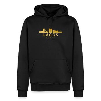 lagos nigeria, nigeria - Männer Premium Bio Hoodie - Schwarz - Vorne - Nico (187cm)