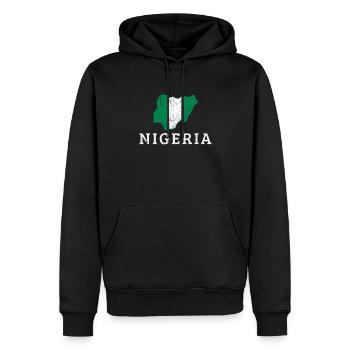 Nigerian flag map, nigeria - Männer Premium Bio Hoodie - Schwarz - Vorne - Nico (187cm)