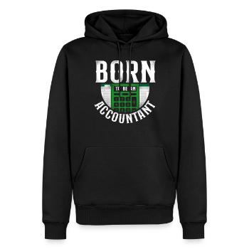Comptable Comptable Comptable Comptabilité - Sweat à capuche Premium bio Homme - noir - Devant - Nico (187cm)