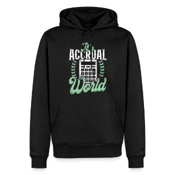 Comptable Comptable Comptable Comptabilité - Sweat à capuche Premium bio Homme - noir - Devant - Nico (187cm)