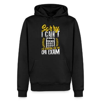 Comptable Comptable Comptable Comptabilité - Sweat à capuche Premium bio Homme - noir - Devant - Nico (187cm)