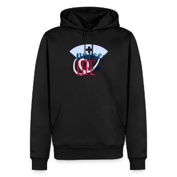 NURSE Nurse - Men’s Premium Organic Hoodie - black - Front - Nico (187cm)