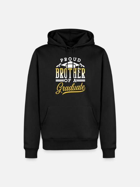 Stolzer Bruder Eines Absolventen Absolvent - Männer Premium Bio Hoodie - Schwarz
