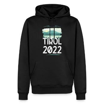 Tyrol 2022 - Sweat à capuche Premium bio Homme - noir - Devant - Nico (187cm)