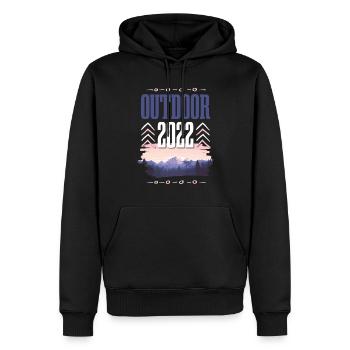 Outdoor 2022 - Men’s Premium Organic Hoodie - black - Front - Nico (187cm)