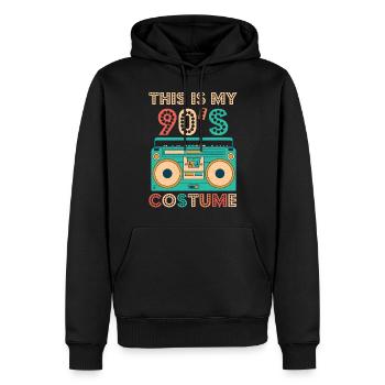 This Is My 90s Costume Shirt 1990s Retro Vintage - Männer Premium Bio Hoodie - Schwarz - Vorne - Nico (187cm)