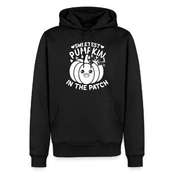 Citrouille la plus douce de la famille I Halloween Niedlic - Sweat à capuche Premium bio Homme - noir - Devant - Nico (187cm)