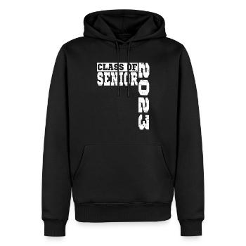 Class of senior 2023 - Männer Premium Bio Hoodie - Schwarz - Vorne - Nico (187cm)