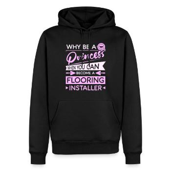 Princess flooring installer - Männer Premium Bio Hoodie - Schwarz - Vorne - Nico (187cm)