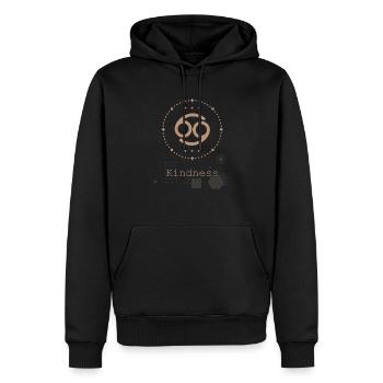 Sternzeichen Astrologie Minimalistischer geometrischer Krebs - Männer Premium Bio Hoodie - Schwarz - Vorne - Nico (187cm)