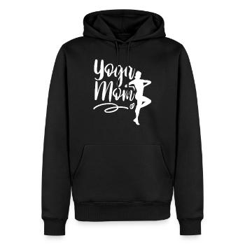Yoga Mama Mami Hobby Mère - Sweat à capuche Premium bio Homme - noir - Devant - Nico (187cm)