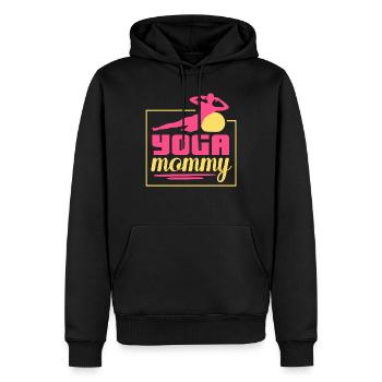 Yoga Mami Hobby Mère Maman - Sweat à capuche Premium bio Homme - noir - Devant - Nico (187cm)