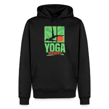 Yoga Mama Hobby Mutter Mami - Männer Premium Bio Hoodie - Schwarz - Vorne - Nico (187cm)