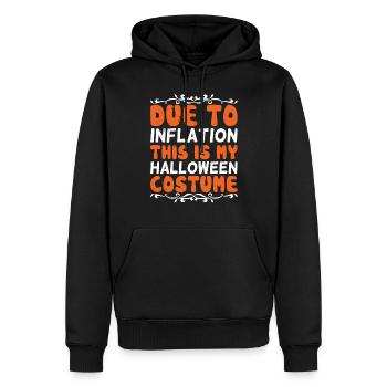 Wegen Inflation Ist Dies Mein Halloween Kostüm - Männer Premium Bio Hoodie - Schwarz - Vorne - Nico (187cm)