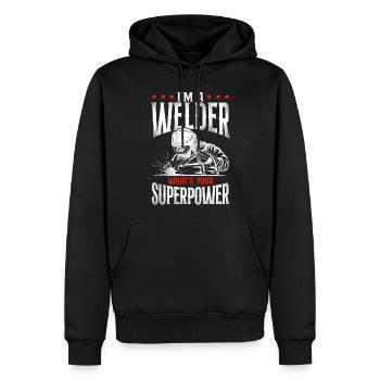 Welder Welding Vintage I'm A - Männer Premium Bio Hoodie - Schwarz - Vorne - Nico (187cm)