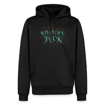 Kölsche Jeck Karneval Konfetti Fasnacht Fasching - Männer Premium Bio Hoodie - Schwarz - Vorne - Nico (187cm)