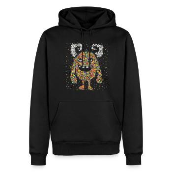 Confettis Monster Cologne Carnaval Kölle Confetti - Sweat à capuche Premium bio Homme - noir - Devant - Nico (187cm)