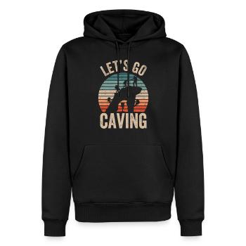Gehen Wir In Die Höhle Caving Cave Höhlenwandern - Männer Premium Bio Hoodie - Schwarz - Vorne - Nico (187cm)