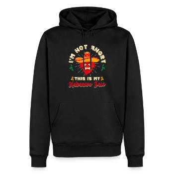 Habanero-Gesicht Design Scoville-Chili-Liebhaber - Männer Premium Bio Hoodie - Schwarz - Vorne - Nico (187cm)