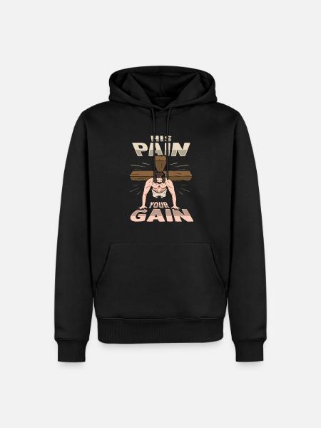 Jesus Fitness Training - Men’s Premium Organic Hoodie - black